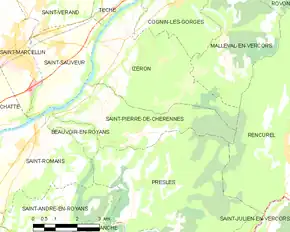 Poziția localității Saint-Pierre-de-Chérennes