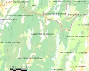 Poziția localității Saint-Pierre-d'Entremont