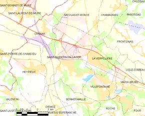 Poziția localității Saint-Quentin-Fallavier