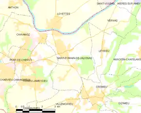 Poziția localității Saint-Romain-de-Jalionas