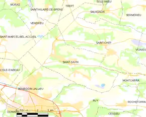 Poziția localității Saint-Savin