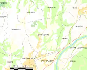 Poziția localității Saint-Vérand