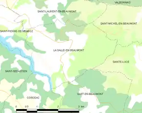 Poziția localității La Salle-en-Beaumont