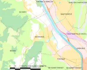 Poziția localității Sassenage