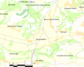 Poziția localității Savas-Mépin