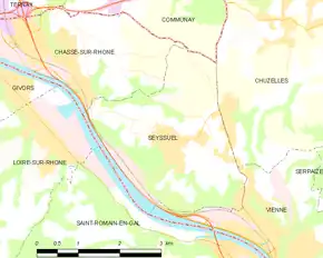 Poziția localității Seyssuel