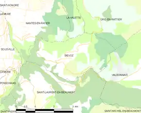 Poziția localității Siévoz