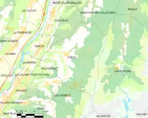 Poziția localității Theys