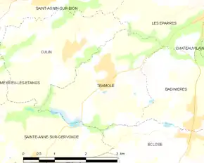 Poziția localității Tramolé