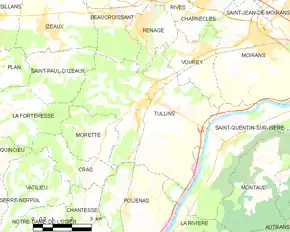 Poziția localității Tullins