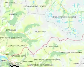 Poziția localității Valjouffrey