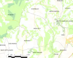 Poziția localității Varacieux