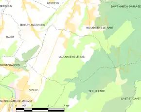 Poziția localității Vaulnaveys-le-Bas
