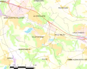 Poziția localității Villefontaine