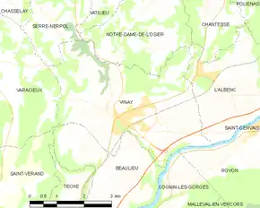 Poziția localității Vinay