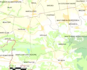 Poziția localității Viriville