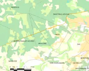 Poziția localității Angoumé