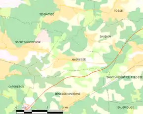 Poziția localității Angresse