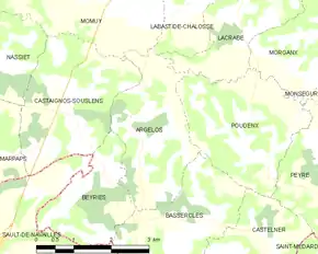 Poziția localității Argelos