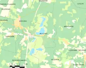 Poziția localității Arjuzanx