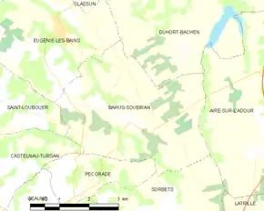 Poziția localității Bahus-Soubiran