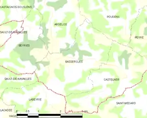 Poziția localității Bassercles