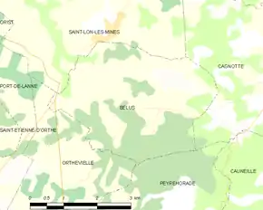 Poziția localității Bélus