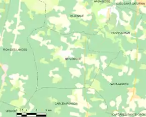 Poziția localității Beylongue