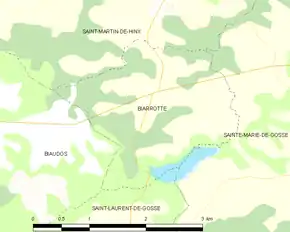 Poziția localității Biarrotte