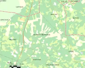 Poziția localității Bourriot-Bergonce