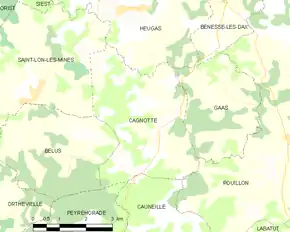 Poziția localității Cagnotte