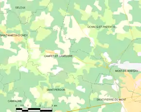 Poziția localității Campet-et-Lamolère