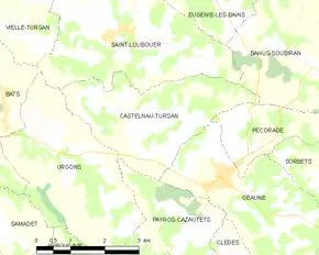 Poziția localității Castelnau-Tursan