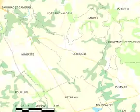 Poziția localității Clermont