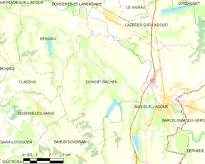 Poziția localității Duhort-Bachen