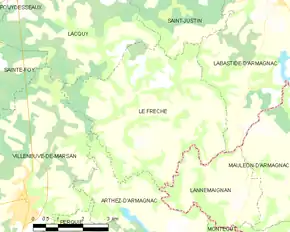 Poziția localității Le Frêche