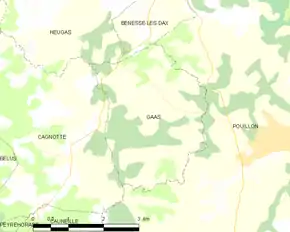 Poziția localității Gaas