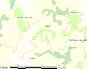 Poziția localității Garrey