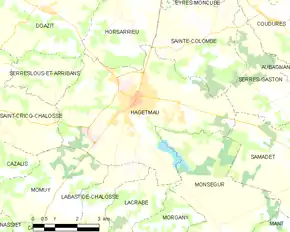 Poziția localității Hagetmau