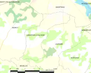 Poziția localității Labastide-Chalosse