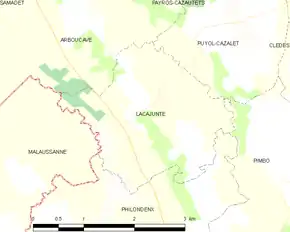 Poziția localității Lacajunte