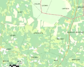 Poziția localității Lencouacq