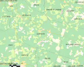 Poziția localității Lesperon