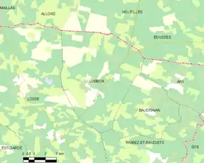 Poziția localității Lubbon