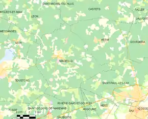 Poziția localității Magescq