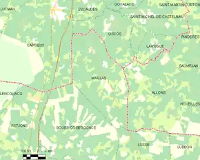 Poziția localității Maillas