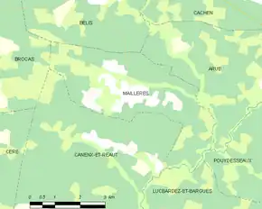 Poziția localității Maillères