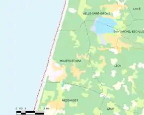 Poziția localității Moliets-et-Maâ