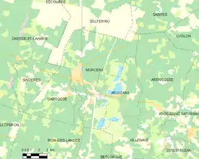 Poziția localității Morcenx