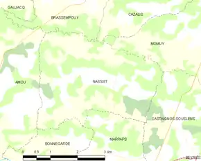Poziția localității Nassiet